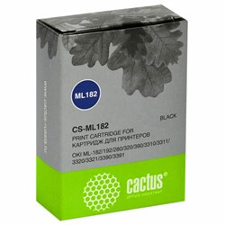 Картридж матричный CACTUS (CS-ML182) для Oki ML-182/192/280/320/390, черный - фото 13746805