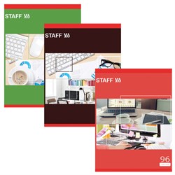 Тетрадь А4, 96 л., STAFF Basic скоба, клетка, офсет №2 ЭКОНОМ, обложка картон, "ОФИСНАЯ КЛАССИКА", 403073 - фото 13747057