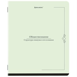 Тетрадь предметная VINTAGE 48 л., SoftTouch, ОБЩЕСТВОЗНАНИЕ, клетка, подсказ, BRAUBERG, 405149 - фото 13747137