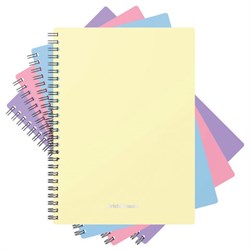 Тетрадь обложка пластик, А5, 80 л., спираль, клетка, ErichKrause, "Pastel" ассорти (4 вида), 50162 - фото 13747149