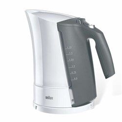 Чайник BRAUN WK-300, 1,7 л, 2200 Вт, закрытый нагревательный элемент, пластик, белый - фото 13747165