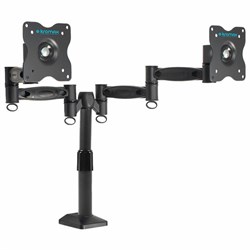 Кронштейн для 2 мониторов настольный KROMAX OFFICE-3, VESA 75/100, 15"-34", до 2х6 кг, 7 степеней свободы, 20032 - фото 13747166