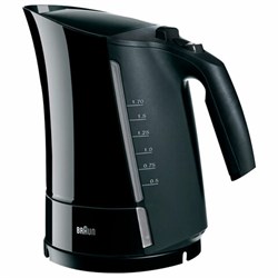 Чайник BRAUN WK-300, 1,7 л, 2200 Вт, закрытый нагревательный элемент, пластик, черный - фото 13747175