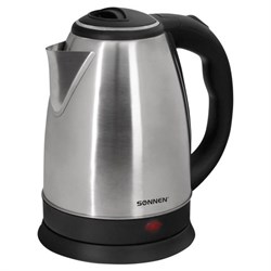 Чайник SONNEN KT-118, 1,8 л, 1500 Вт, закрытый нагревательный элемент, нержавеющая сталь, серебристый, 452926 - фото 13747192