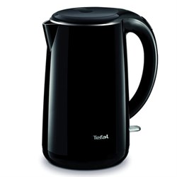 Чайник TEFAL KO260830, 1,7 л, 2150 Вт, закрытый нагревательный элемент, двойные стенки, пластик, черный, 7211002465 - фото 13747497