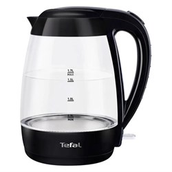 Чайник TEFAL KO450832, 1,7 л, 2400 Вт, закрытый нагревательный элемент, стекло, черный - фото 13747498