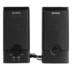 Колонки компьютерные SVEN SPS-603, 2.0, 2х3 Вт, дерево, черные, SV-015183 - фото 13747878