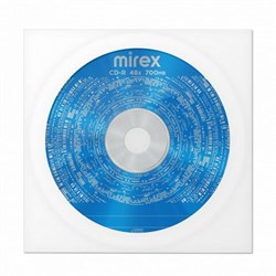 Диск CD-R MIREX, 700 Мб, 48x, бумажный конверт, 1 штука, UL120051A8C - фото 13747964