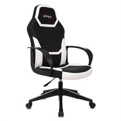 Кресло компьютерное BRABIX "Alpha GM-018", ткань/экокожа, черное/белое, 532640, GM-018_532640 - фото 13748299
