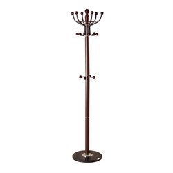 Вешалка-стойка BRABIX "CR-282", металл/мрамор, 1,8 м, на диске диаметром 36 см, 6 крючков + 4 дополнительных, коричневая, 601745 - фото 13748662