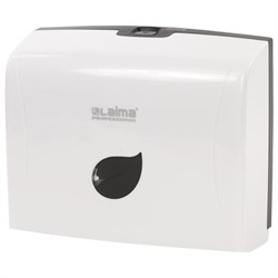 Диспенсер для полотенец LAIMA PROFESSIONAL ECO (Система H2), Z-сложения, белый, ABS-пластик, 606547 - фото 13748928