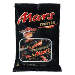 Батончики шоколадные мини MARS "Minis" с нугой и карамелью в молочном шоколаде, 182 г, 2261 - фото 13749315