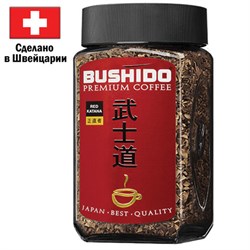 Кофе растворимый BUSHIDO "Red Katana" 100 г, стеклянная банка, сублимированный, ШВЕЙЦАРИЯ, BU10009014 - фото 13749349