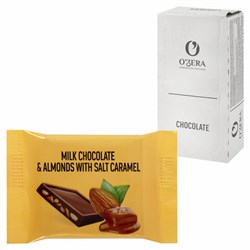 Шоколад порционный O'ZERA "Milk & Almonds" с миндалем и соленой карамелью, 1,2 кг, РРХ544 - фото 13749479