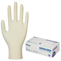 Перчатки латексные смотровые, 50 пар (100 шт.), размер M (средний), DERMAGRIP Classic, D1502-10 - фото 13749551
