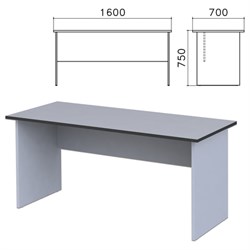 Стол письменный "Монолит", 1600х700х750 мм, цвет серый, СМ3.11 - фото 13749721