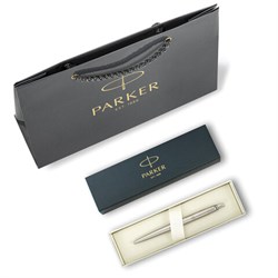 Ручка шариковая PARKER "Jotter Core Stainless Steel CT", пакет, 880892 - фото 13750621