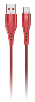 Кабель Alteracs USB-Type C FT01-AC текстиль Red - фото 13751238