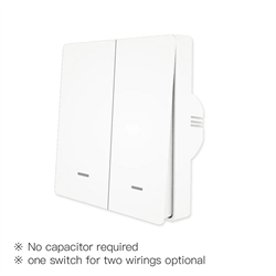 Выключатель (двухклавишный) Moes ZigBee Smart Switch белый модели ZS-EUB - фото 13753299