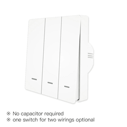 Выключатель (трехклавишный) Moes ZigBee Smart Switch белый модели ZS-EUB - фото 13753300