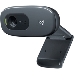 Веб-камера Logitech C270 (HD 720p/30fps, фокус постоянный, угол обзора 60°, кабель 1.5м) (арт. 960-000999, M/N: V-U0018) - фото 13765921