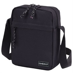 Сумка на плечо HEIKKI COMPACT (ХЕЙКИ), два кармана, черная, 22х17х6 см, 272630 - фото 13767747