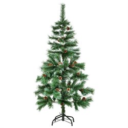 Ель новогодняя искусственная "Velvet Pinewood" 150 см, с инеем и шишками, ПВХ, ЗОЛОТАЯ СКАЗКА, 591703 - фото 13767915