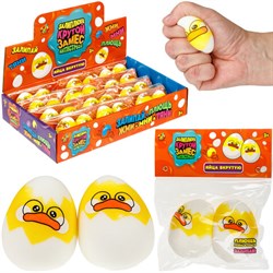 Игрушка-антистресс "КРУТОЙ ЗАМЕС. ЗАЛИПЛЮЩ. ЯЙЦА ВКРУТУЮ", 5,5х4,5х4 см, 2 штуки, 1TOY, Т25985 - фото 13767967