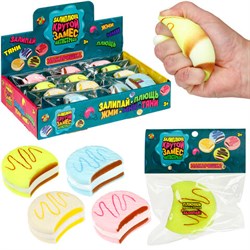 Игрушка-антистресс "КРУТОЙ ЗАМЕС. ЗАЛИПЛЮЩ. МАКАРОШКА", 8х7,5х2,5 см, ассорти, 1TOY, Т25994 - фото 13767969