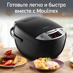 Мультиварка MOULINEX MK611832, 750 Вт, 4 л, 10 программ, таймер, функция Keep Warm, черный, 7211004519 - фото 13768804