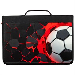 Папка на молнии BRAUBERG А4 с ручкой, с органайзером, 1 отделение, "Black football", 270992 - фото 13769658