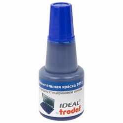 Краска штемпельная TRODAT IDEAL 7014 синяя 24 мл, на водно-глицериновой основе, 206916 - фото 14225079