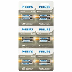 Батарейки алкалиновые КОМПЛЕКТ 2 шт. (отрывной блок) PHILIPS Entry, ААА (LR03,15 А) блистер, Б0064646 - фото 14225405