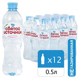 Вода негазированная питьевая СВЯТОЙ ИСТОЧНИК 0,5 л - фото 14225554