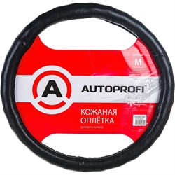 Оплетка руля AUTOPROFI AP-765 BK M - фото 14421377