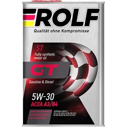 Синтетическое моторное масло Rolf GT SAE 5W-30, ACEA A3/B4 - фото 14695163