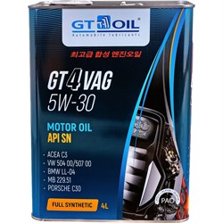 Масло GT OIL gt 4 vag, sae 5w-30, api sn - фото 14695388