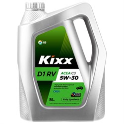 Синтетическое моторное масло KIXX D1 RV C3 5w-30 API SN/CF, ACEA A3/B4/C3 - фото 14695397
