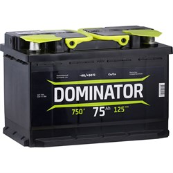 Аккумулятор Dominator 6 СТ 75 Ач 1 L 750 А ССА - фото 14696276