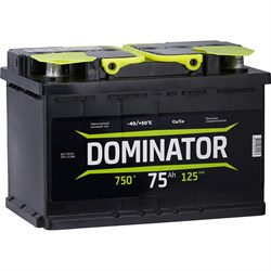 Аккумулятор Dominator 6 СТ 75 Ач 0 LR 750 А ССА - фото 14696879