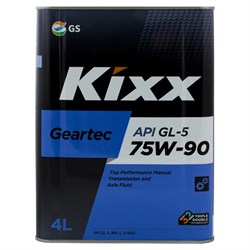 Полусинтетическое трансмиссионное масло KIXX GEARTEC 75W90 - фото 14697504