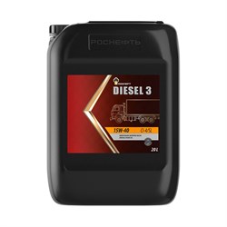 Моторное масло Роснефть Rosneft Diesel 3 15W-40, API CI-4/SL, канистра 20 л (-НЗМП) - фото 14705415