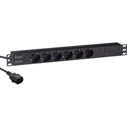 Блок розеток ExeGate ServerPro PDU-19H604 Al-6S-C14-2 5CU - фото 14711788