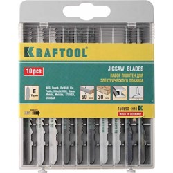 Универсальный набор полотен для электролобзика KRAFTOOL 159590-H10 - фото 14721873