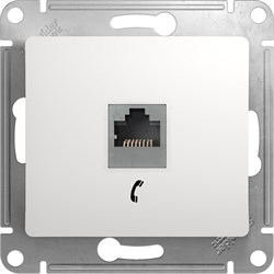 Одноместный механизм телефонной розетки Systeme Electric GLOSSA - фото 14722709