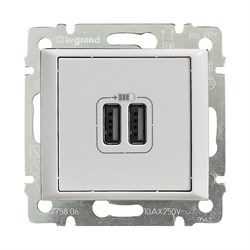 Механизм одноместной розетки USB Legrand Valena - фото 14727789