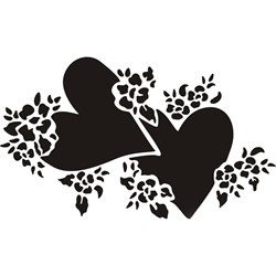Виниловый трафарет STMDECOR Поющие сердца - фото 14731499