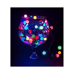 Гирлянда Neon-Night мультишарики d=17,5 мм 10м 80LED мульти, черный ПВХ - фото 14731644