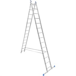 Двухсекционная алюминиевая лестница LadderBel LS214 - фото 14731997