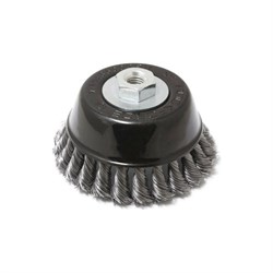 Чашеобразная стальная витая кордщетка для УШМ ROCKFORCE RF-BWC104(29075) - фото 14732790